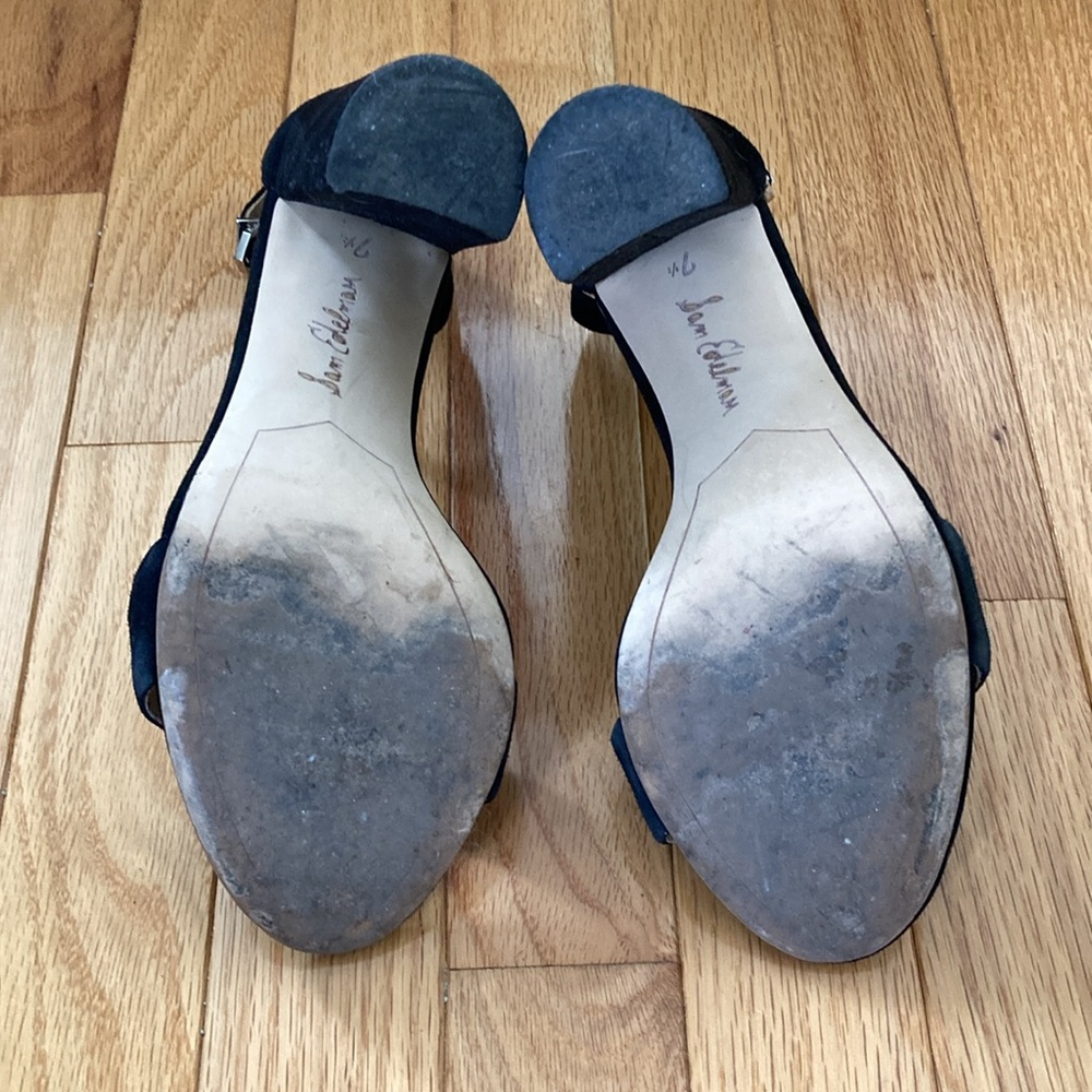 Sam Edelman Women's Yaro Ankle Strap Block Heel Sandals 7.5 suede - Picture 5 of 8